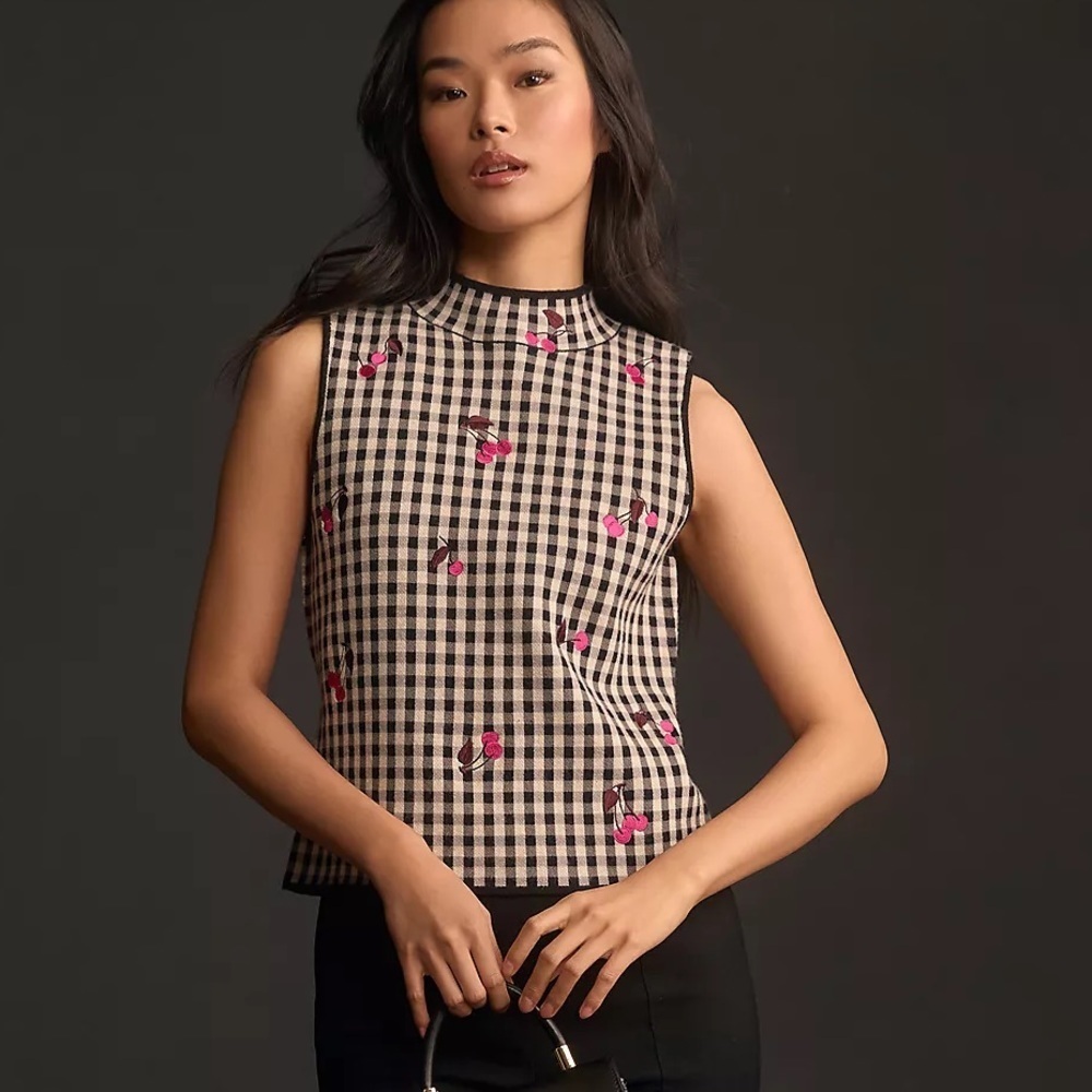 NWT Maeve Sleeveless Mock-Neck Sweater Tank